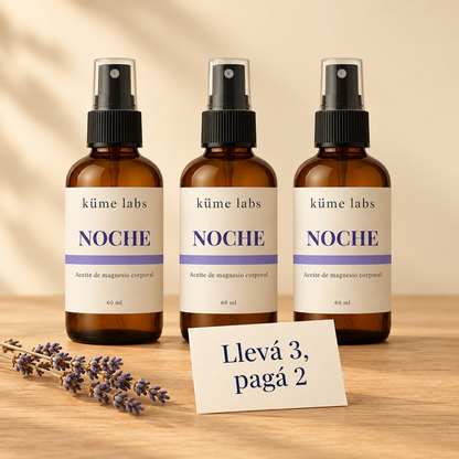 Imagen ilustrativa: pack de 3 sprays NOCHE, llevá 3 pagá 2